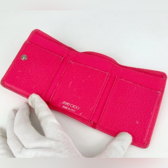 Jimmy Choo Star Studded Compact Trifold Wallet - Picture 3 of 4